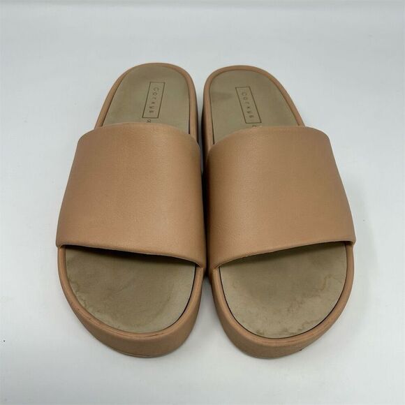 Corky's Women's Slip-On Sandals Size 8 Beige Casual Summer Flat Platform - Picture 6 of 10